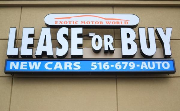 Store Front- Exotic Motor World in Long Island.  We lease and sell new vehicles at rock bottom prices.