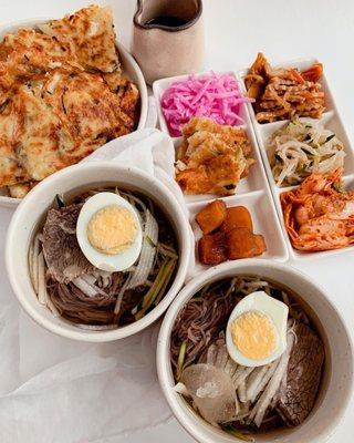 Veggie Korean Pancake Mul Naengmyeon