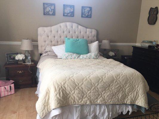 60 inches tall tufted headboard attaches to one of their strongest bed bases!