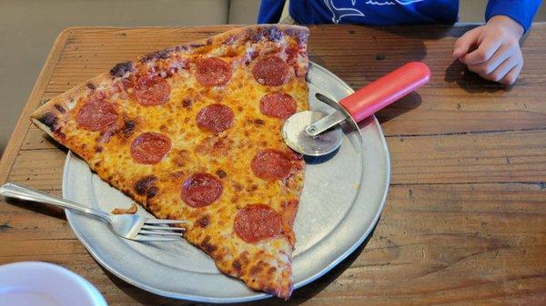 Slice of pepperoni pizza