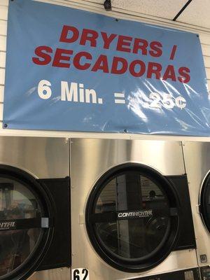 Spacious dryers