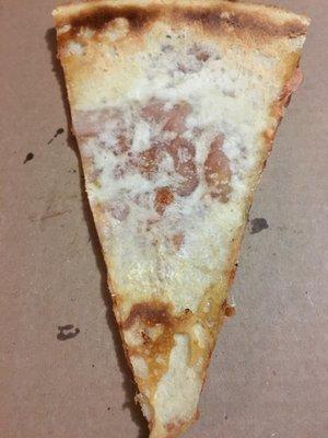 Pizza? This was like eating cardboard. we used to LOVE it here, ordered 1 time a week for a long time. This was paper thin & tasteless!