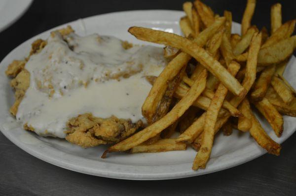 Chicken Fried Steak and homemade fries!