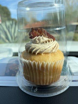 Spiced Chai candied bacon cupcake