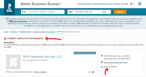 These are not just sour grapes.  Lost accreditation from the BBB and that phone number doesn't work