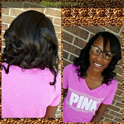 Partial Sew-in style. Booking info- goodhairday.net #thejenniferperry #duncanvillestylist  #thejenniferperrystudio  #healthyhair