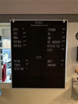 Our new menu board is finally up!