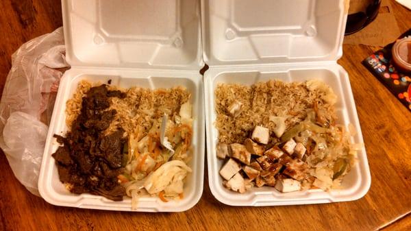 Dinner Togo! Teryaki Chicken and Bulgoki.