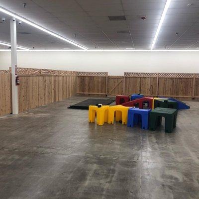 Our facility is over 15,000 square feet - lots of space for your pup to play.