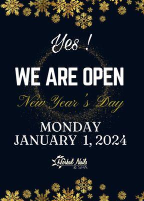 Yes we are OPEN on January 01, 2024