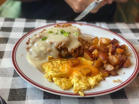 Chicken fried steak.  The home fries are legit.