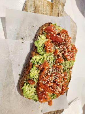 Avocado toast with smoked salmon