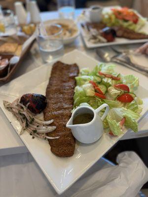 Steak Kabob with side salad