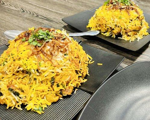 2 servings of Chicken Biryani