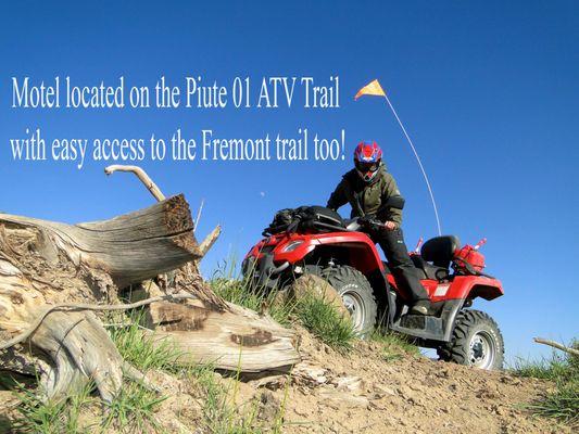 Our motel is located on the Piute 01 ATV trail.  Its right outside your  front door!  We are only 5 miles from Mount Dutton by ATV trail.