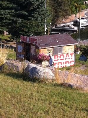 Captain Bill at his waterfront office.