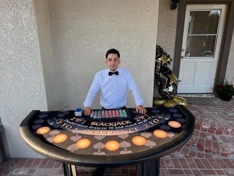 Looking for professional Dealers for your next casino party rental. We have blackjack, dice, roulette, and more for your next theme party.