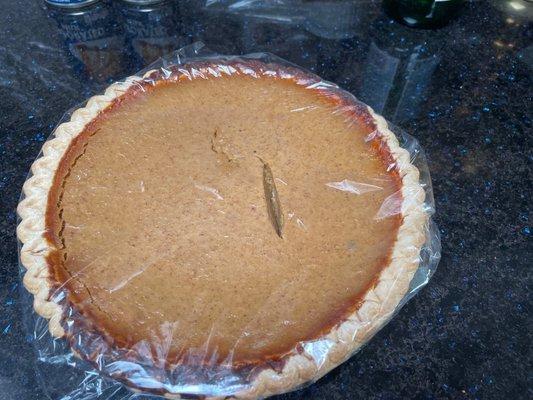 Homemade pumpkin pie!