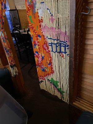 Beads to make a booth personal. Amazing!