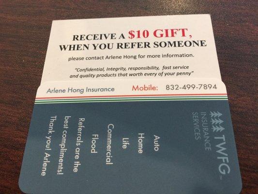 Referrals are greatly appreciated! Auto, Home, Flood, Small Business & Commercial, Umbrella, Life & Health insurance products...