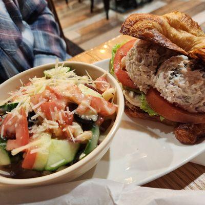 Chicken salad with pasta salad