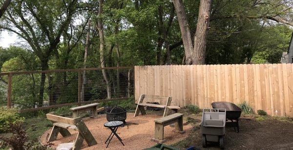 Backyard fencing