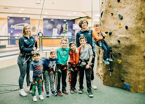 Check out the Ackerman Alps climbing walls for a unique fitness challenge. Rock climbing available for  members and non-members.