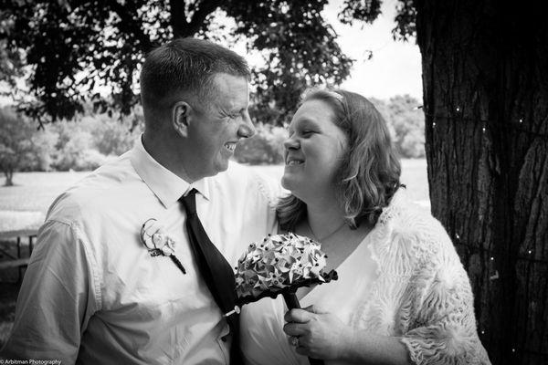 Gazing into each others eyes after the ceremony