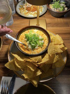 The buffalo chicken dip was so tasty and packed to the brim with fresh chicken, cheese, and sauces! The chips were exceptional as well!