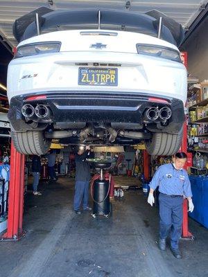 Oil change. These guy's always go the extra mile