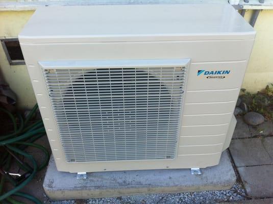 Outside fan for ductless unit