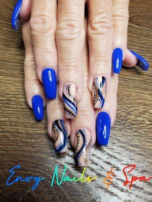 Hand painted nail art