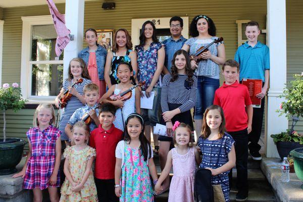 Students after a recital at our school.