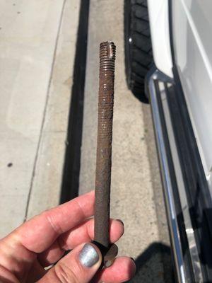 Rusted bolts that all needed replacement under my SUV