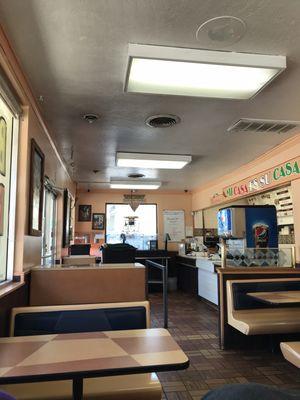 Inside the restaurant before it got busy