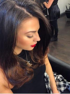 Gorgeous blowout and makeup on this beauty!