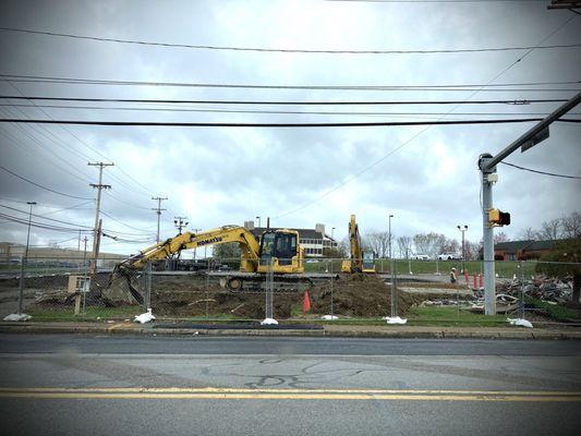 This Eat'nPark has been completely demolished ... soon a new building will be built  . . .