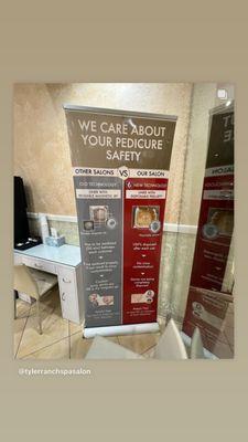 We care about your pedicure safety