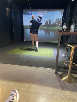 Virtual golf after dinner