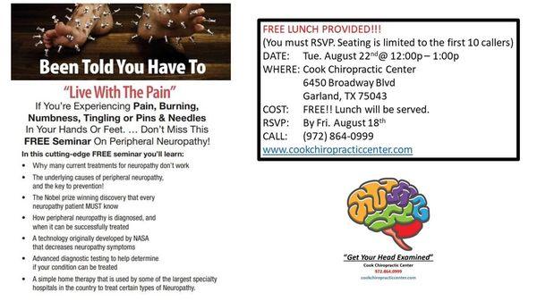 FREE Lunch Seminar - August 22nd, 2023 - RSVP to attend.