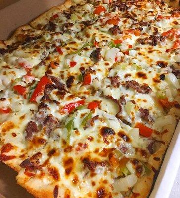 Steak and Cheese Pizza