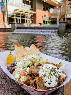 Lamb Gyro Salad with Pita ($9.99).