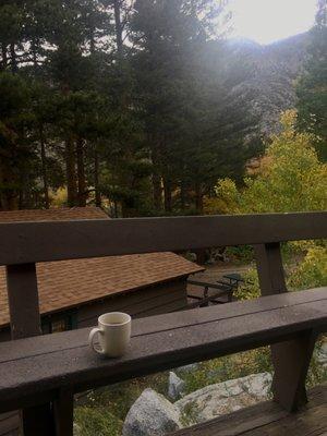 Morning view from our cabin