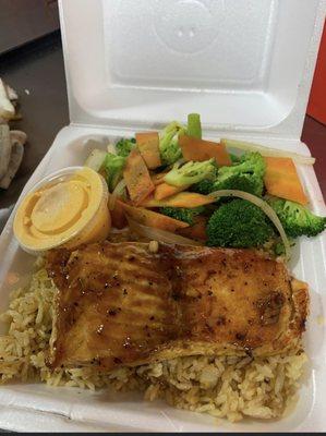 Hibachi salmon