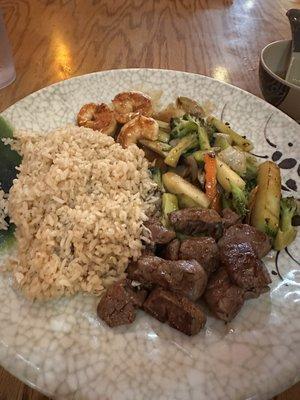 Filet Mignon Steak & shrimp Hibachi