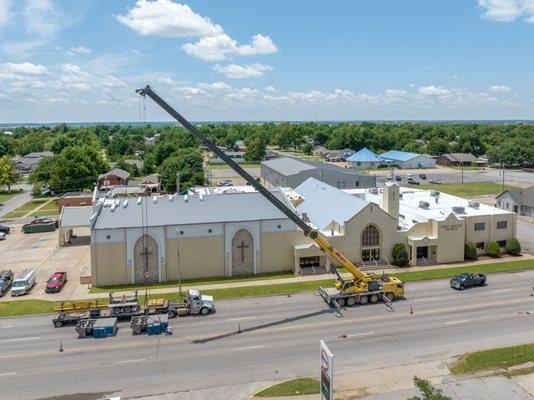 Marlow, Oklahoma church roof and HVAC replacement