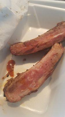 RAW RIBS! Employee stated they dont know what they serve!