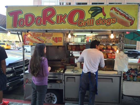 The best bacon grill hotdogs downtown LA!!!!!!