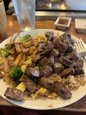 Steak hibachi with fried rice