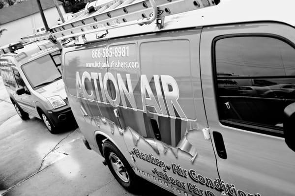 Look for our service trucks throughout Indianapolis!